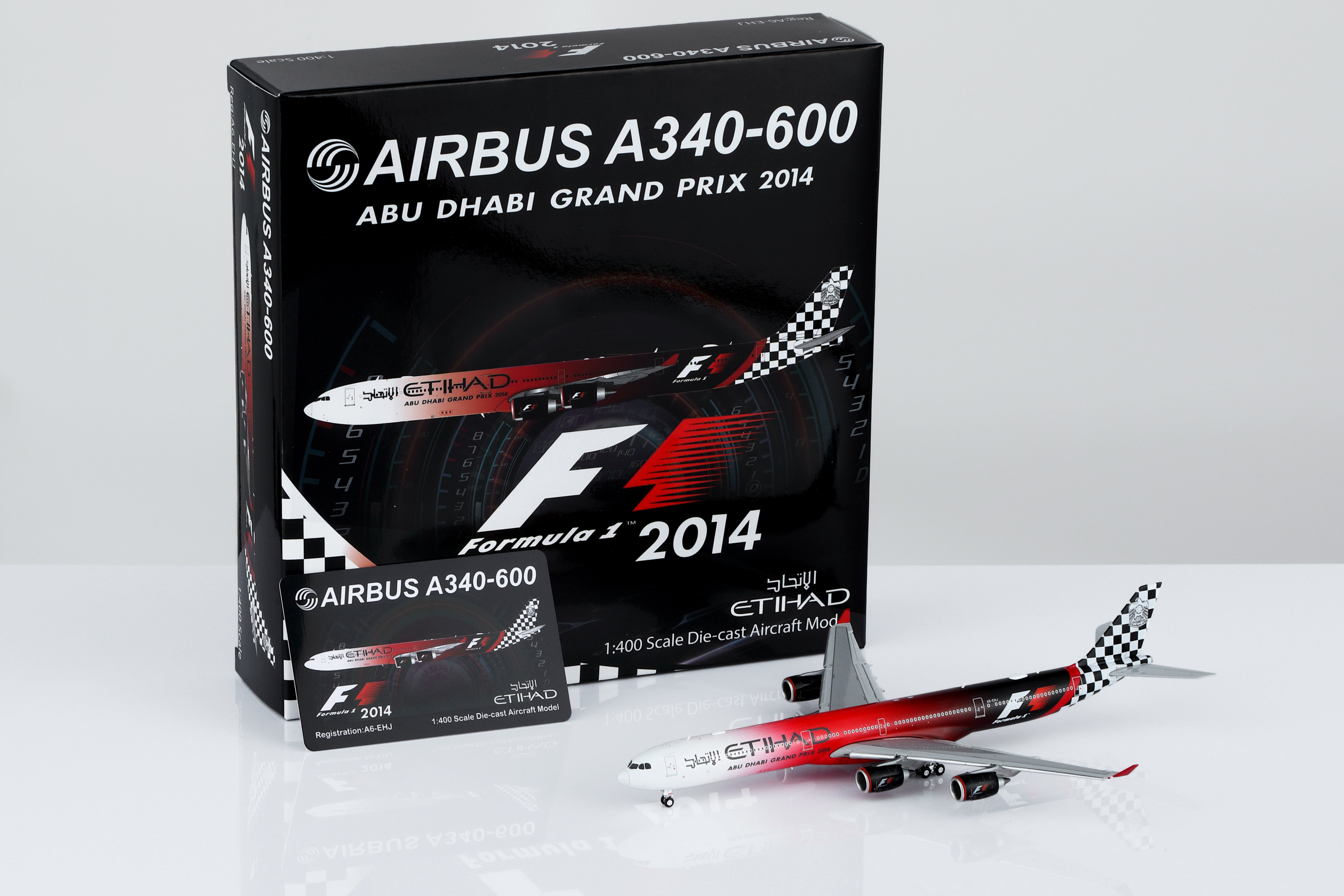 1/400 Etihad Airways A340-642 A6-EHJ "Abu Dhabi GP 2014" HY346092F Flaps Down - cover